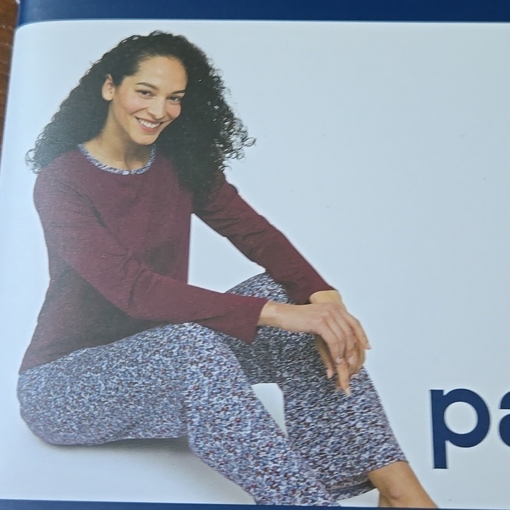Lands' End Women's Knit 2 Piece Pajama Set - Picture 2 of 6